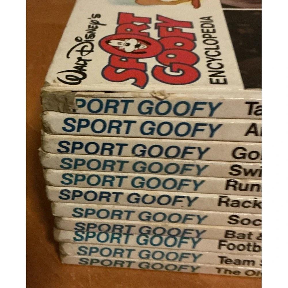 Lot of 12 Walt Disney Sport Goofy Encyclopedia Hardcover‎ Vintage Illustrated